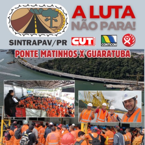 SINTRAPAV/PR faz visita técnica histórica e fecha Acordo Coletivo para os trabalhadores da Ponte de Guaratuba SINTRAPAV/PR faz visita técnica histórica e fecha Acordo Coletivo para os trabalhadores da Ponte de Guaratuba
